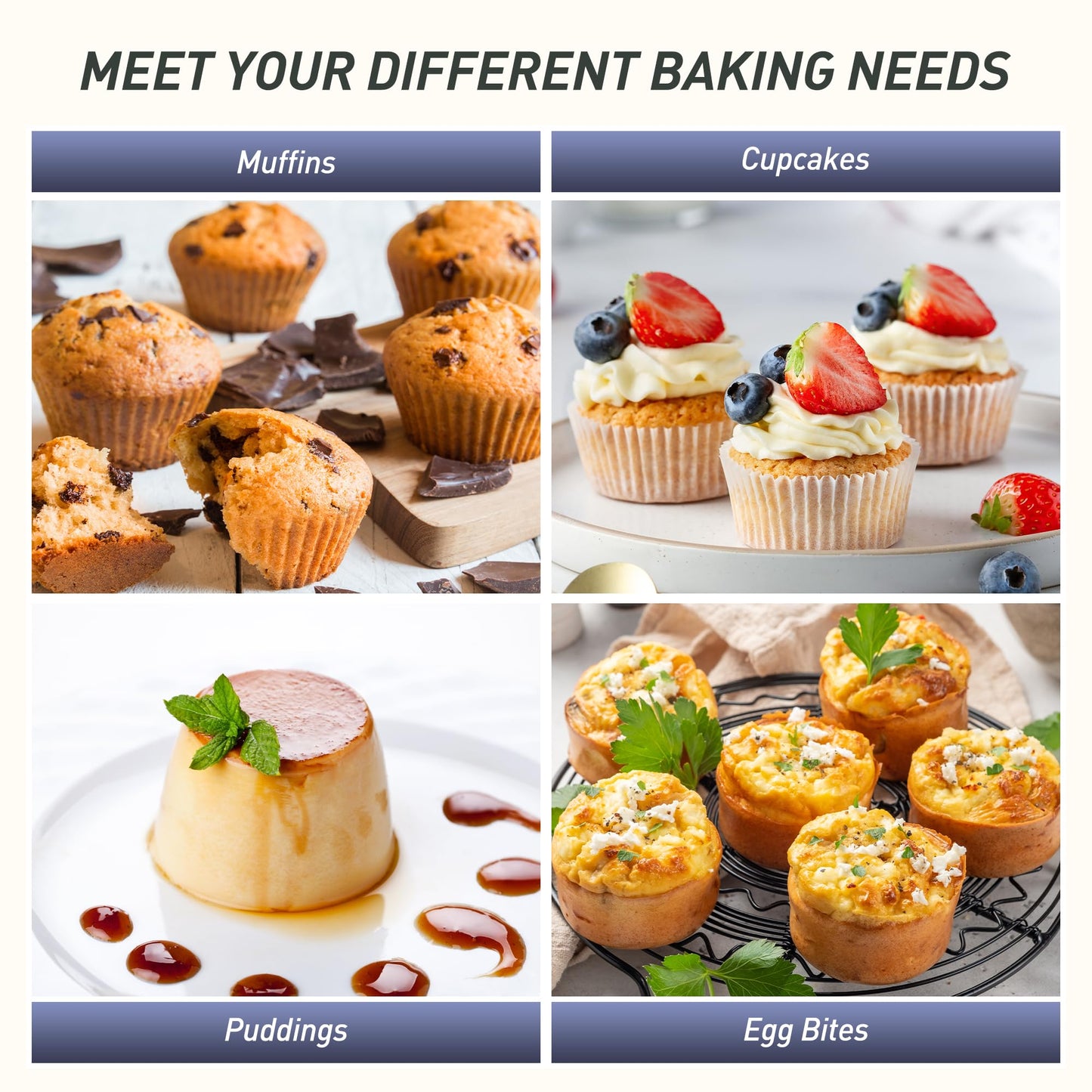 2 Pack 6 Cups Jumbo Muffin Pan with Metal Reinforced Frame Silicone Molds Egg Bites Silicone Circle Cookie Molds Extra Large Muffin Tin Jumbo Tart Pans Baking Sheet Set for Sandwiches