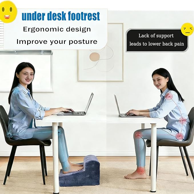 Foot Rest for Under Desk At Work.Ergonomic Foot Rest for Under Desk At Work,Rest for Under Desk Office & Home,Footstool Leg Elevation