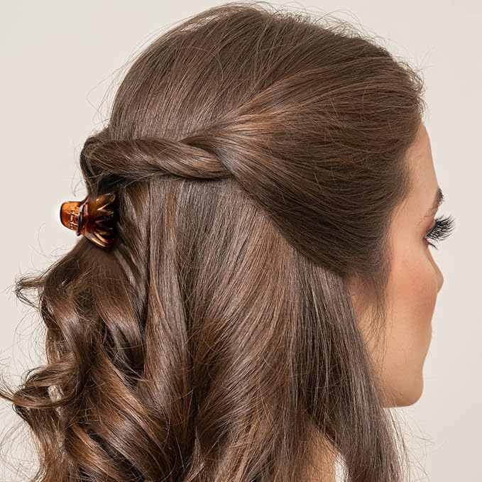 YOHAMA 10 pcs Hair Clips Medium Small 1.57 Inch Octopus Claw Clips 4cm Medium Jaw Clips Durable Strong Grip for Women Girls Thick Hair.