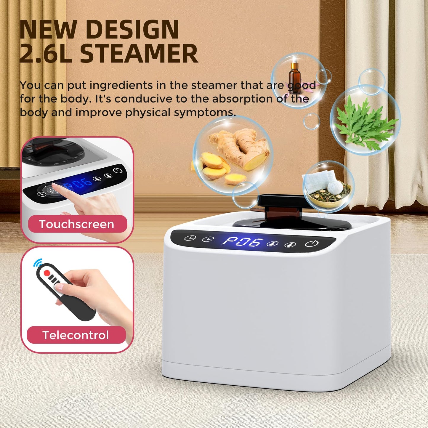 FniOk Portable Steam Sauna at Home, 9 Levels Heating, Sauna Tent for Home with Steamer and Folding Chair, Sauna for Relaxation, Detoxification, Spa