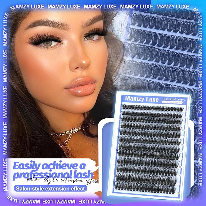 Lash Clusters Wispy 60D Eyelash Clusters 10-18mm Fluff Cluster Eyelash Extensions D Curl No Plastic Feel Individual Lashes Extension 240 Pcs Versatile False Eyelashes Clusters