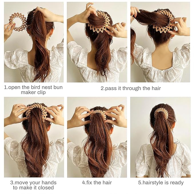 Hair Accessories for Women Hair Bun Maker Ponytail Holders for Thick Thin Hair 7pcs