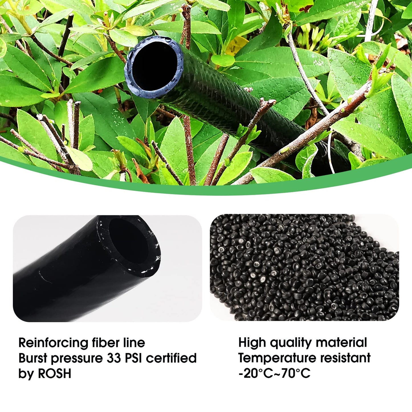 Maotong 40 FT 1/2 inch Drip Irrigation Tubing Main Line Hose Tube for Garden Irrigation System