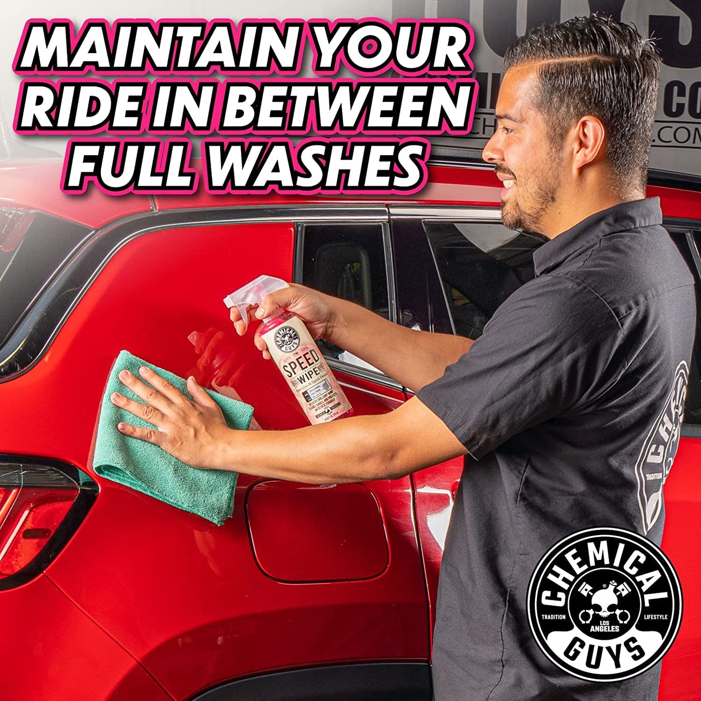 Chemical Guys Speed Wipe Quick Detailer, Safe for Cars, Trucks, SUVs, Motorcycles, RVs & More, Extra Large 32 fl oz, Cherry Scent