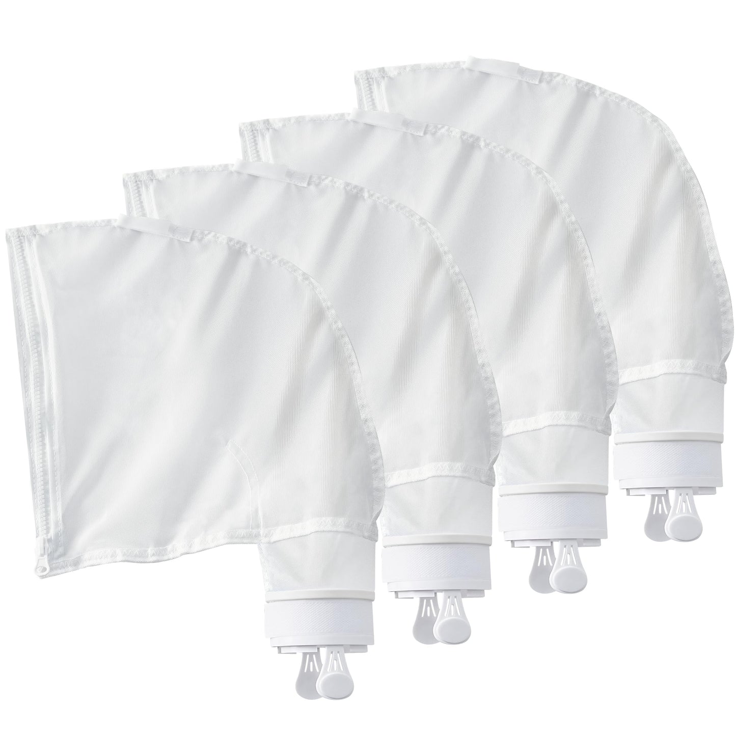 TaShow Pool Cleaner Bags, 4 Pack Pool Sweep Bag, Nylon Mesh Pool Vacuum Bag Replacement, All Purpose Bag with Zipper Enclosure, Pool Spa Part Fits Polaris 280, 480, Durable Filter Bag for K13, K16