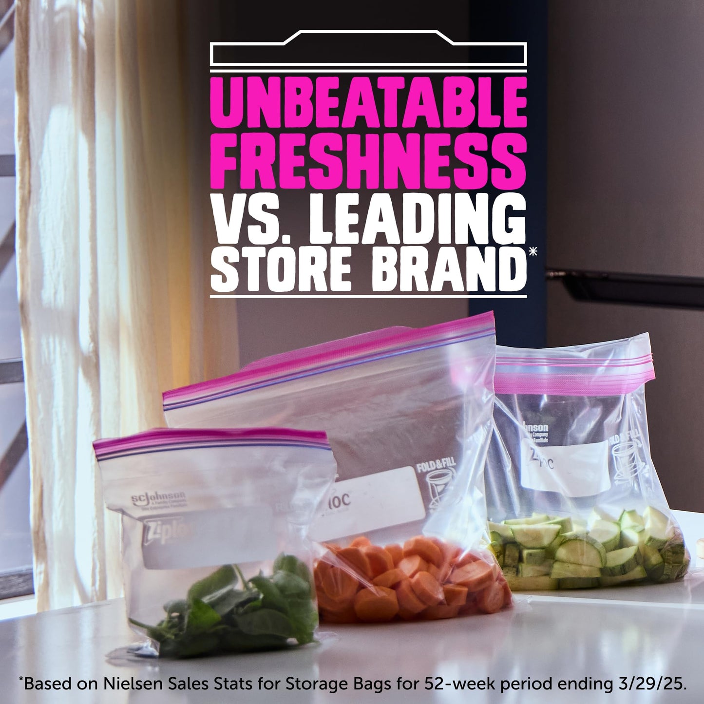 Ziploc 2 Gallon Food Storage Bags, Grip 'n Seal Technology for Easier Grip, Open, and Close, 36 Bags Total