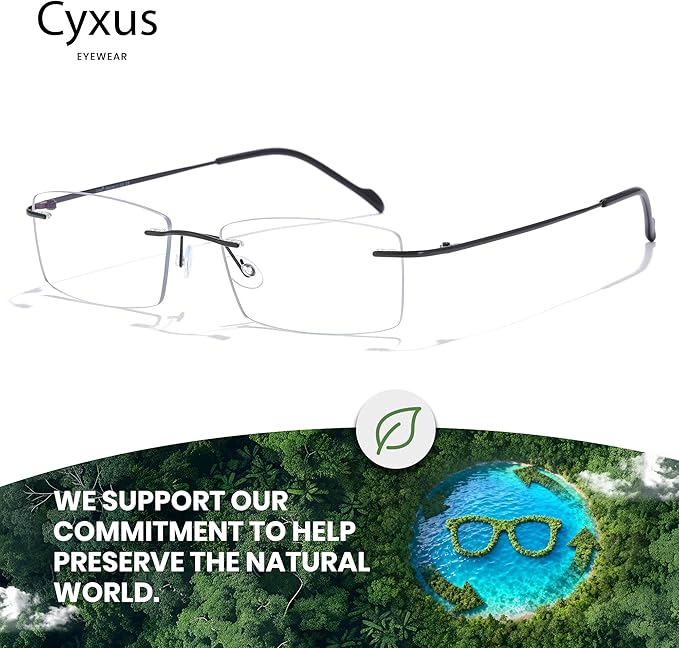 Cyxus 11g Titanium Blue Light Blocking Glasses Men Woman Ultralight Computer Gaming Office Study Eyeglasses 8602