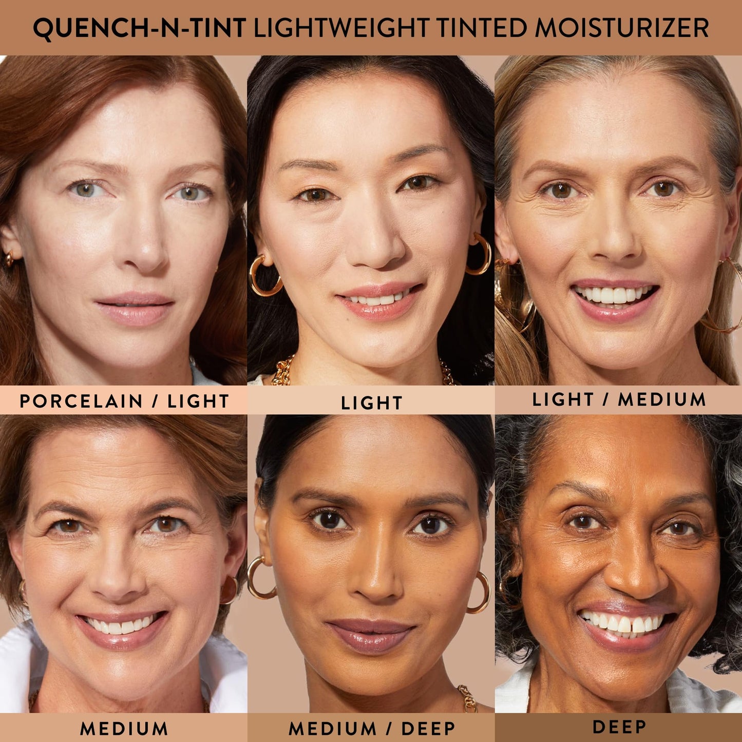LAURA GELLER NEW YORK Quench-n-Tint Tinted Moisturizer - Sheer to Light Buildable Coverage - Natural Glow Finish - Lightweight Formula with Hyaluronic Acid, 03 Light/Medium