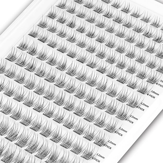 Self Adhesive Eyelashes, 156 Pcs Self Adhesive Eyelash Clusters, No Glue Needed, Invisible Strip Tape - Longer Lasting, No Sticky Residue Pre Glued Eyelashes (Natural-Mixed)Ã¢ÂÂ¦
