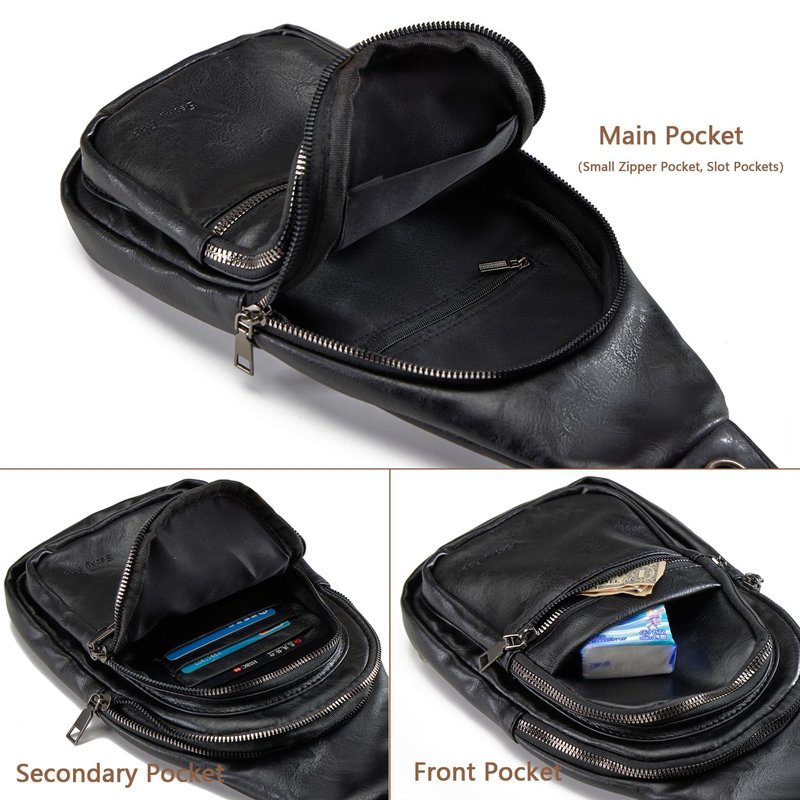 Seoky Rop Crossbody Bag for Women Small Sling Bag Leather Shoulder Cross Body Bag for Travel Black