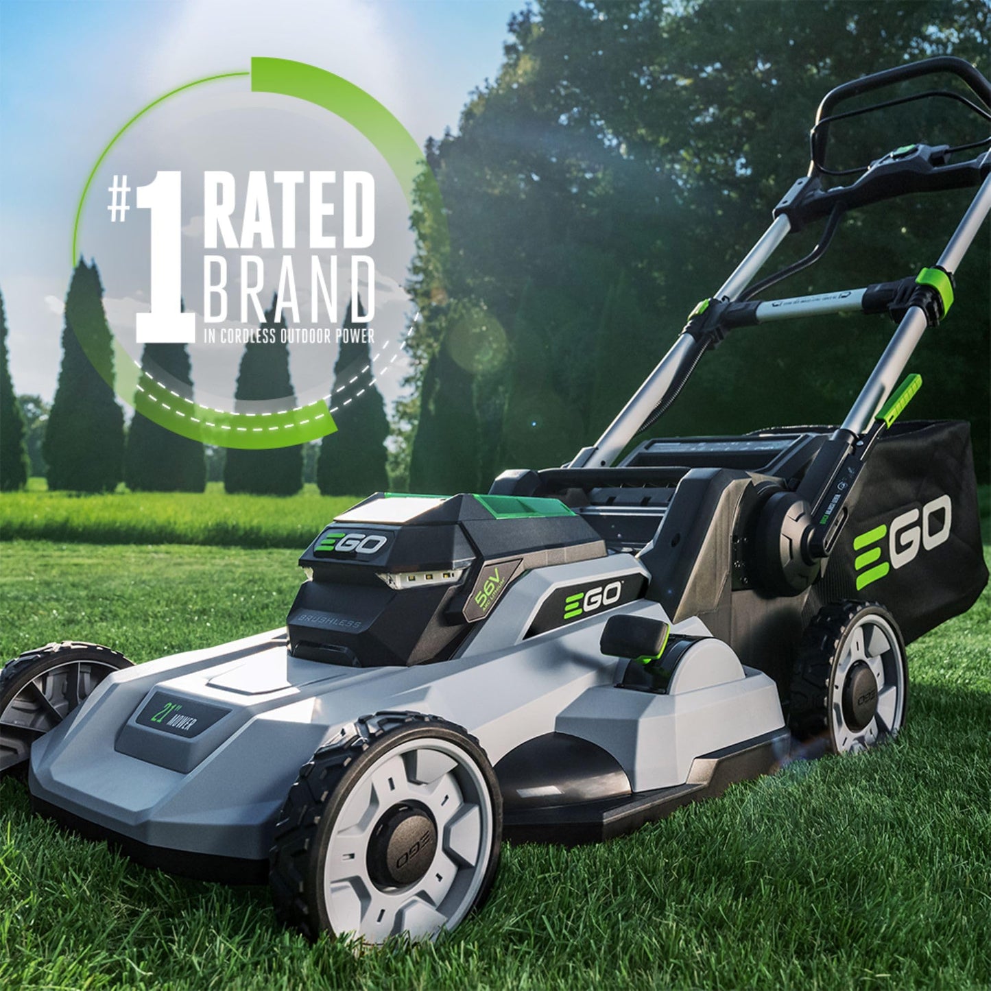 EGO Power+ Electric Lawn Mower, Cordless Push, Includes 56V 4.0Ah Battery and Charger - LM2112
