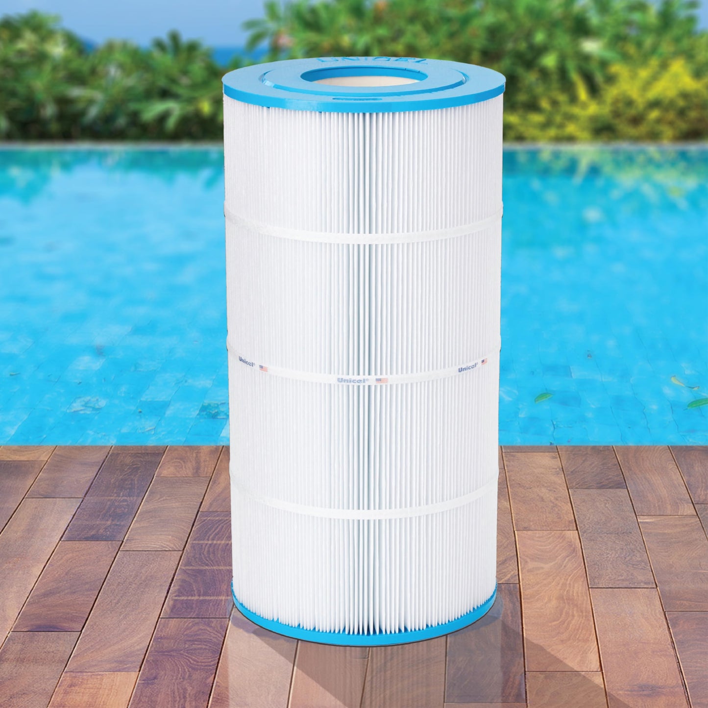 Unicel C-8409 90 Square Foot Media Replacement Pool Filter Cartridge with 174 Pleats, Compatible with Hayward Pool Products, Sta-Rite, and Waterway