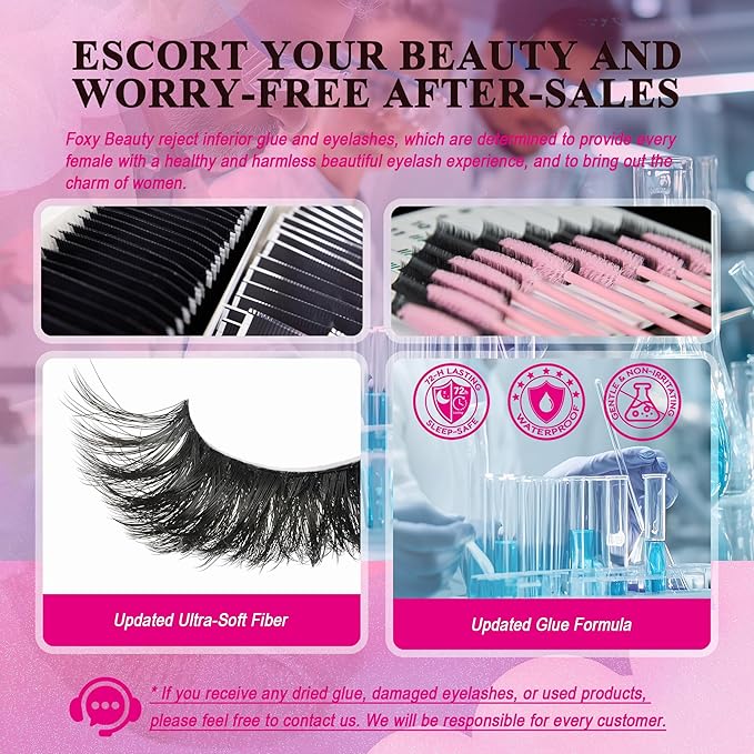 Bombshell Lash Clusters Kit Fluffy Lash Clusters Thick Eyelashes 80D-200D Eyelash Clusters Kit 400Pcs Eyelash Extension Kit DIY Lashes with Bond and Seal 10-18mm False Eyelashes