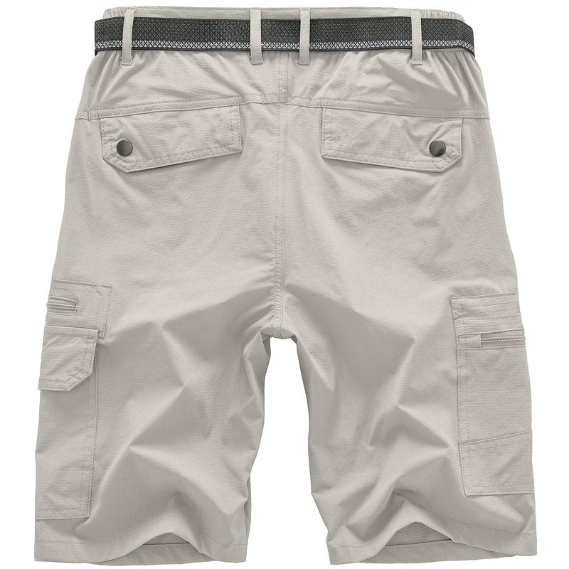Jessie Kidden Mens Outdoor Casual Expandable Waist Lightweight Water Resistant Quick Dry Fishing Hiking Shorts (6222 Beige Apricot 40)