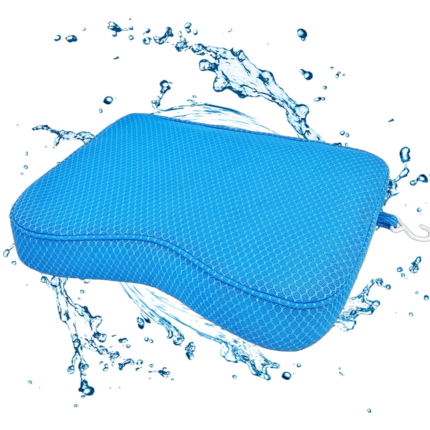 Esme L&H Shower Seat Cushion, Shower Chair Cushion for Transfer Benches, 4D Mesh Fabric Sauna Cushion Shower Chair Pad with Hook, Slip-Resistant, Design for Elderly, Senior, Handicap & Disabled
