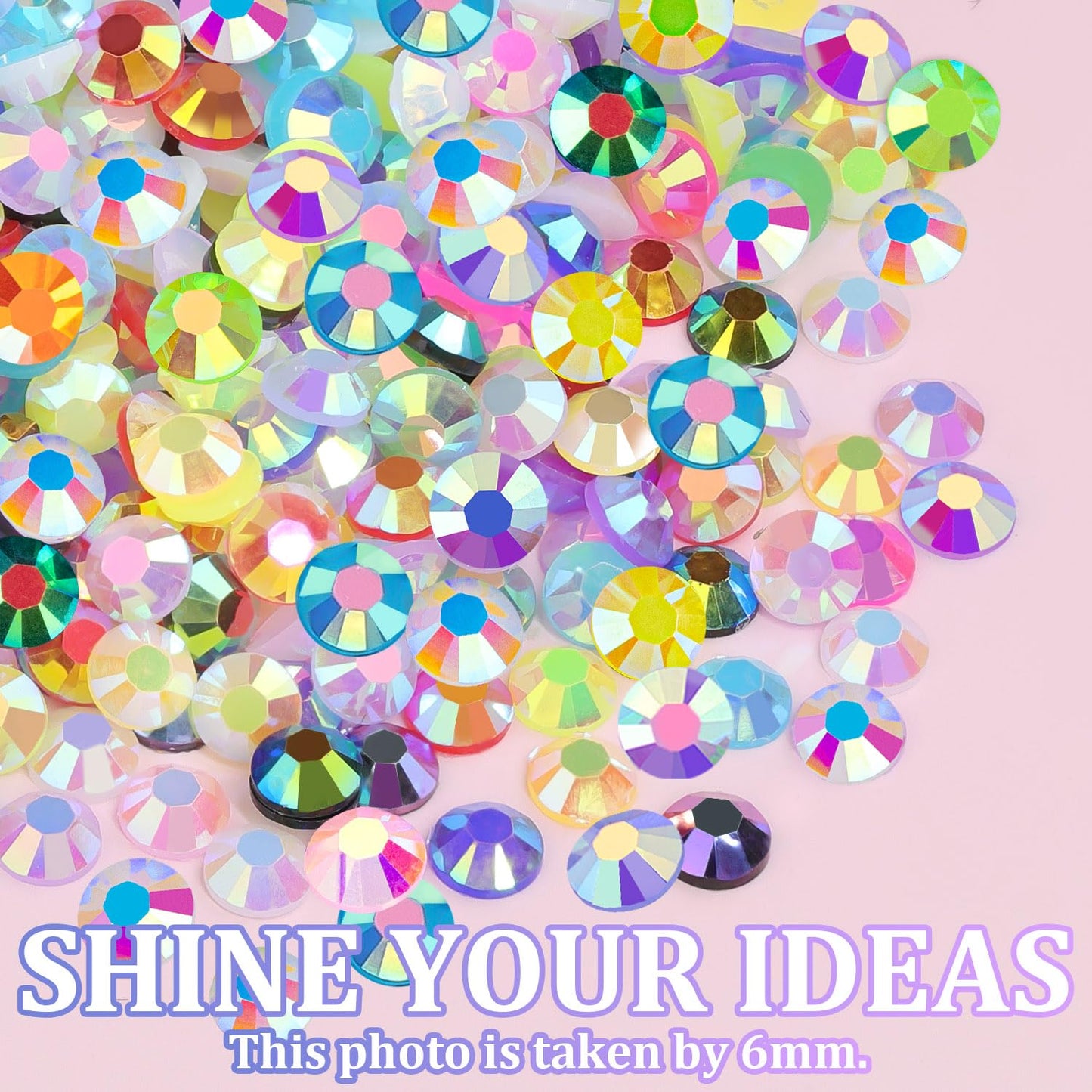 8500Pcs Resin Rhinestones with Tweezers for Crafting, Mixed-Color 5mm Bedazzling Crystal with 1Pcs 10ml B7000 Jewelry Glue for DIY Crafts Clothing Tumblers Shoes Fabric Nail Art