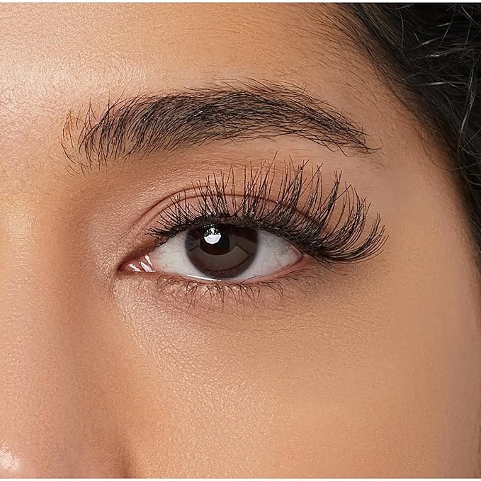 Kiss Looks So Natural, So Wispy False Eyelashes, 5 Pairs, 14mm, Reusable Thin Band Strip Lashes for Bouncy Volume & Curl, Lightweight, Easy-to-Apply Crisscross Pattern for Seamless Natural Look