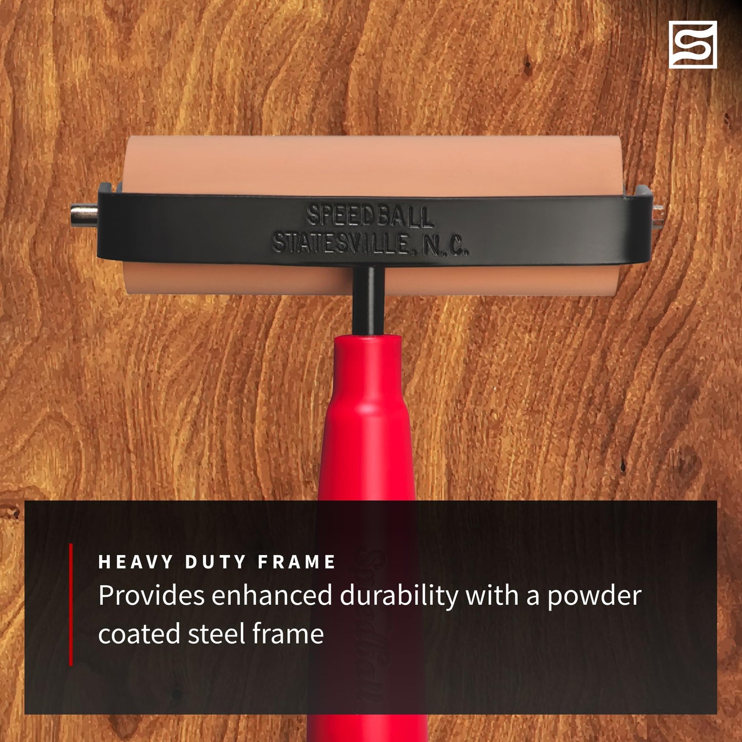 Speedball Soft Rubber Brayer, 3-Inch - Printmaking Roller Tool for Gel & Block Printing and Crafting - Made in USA