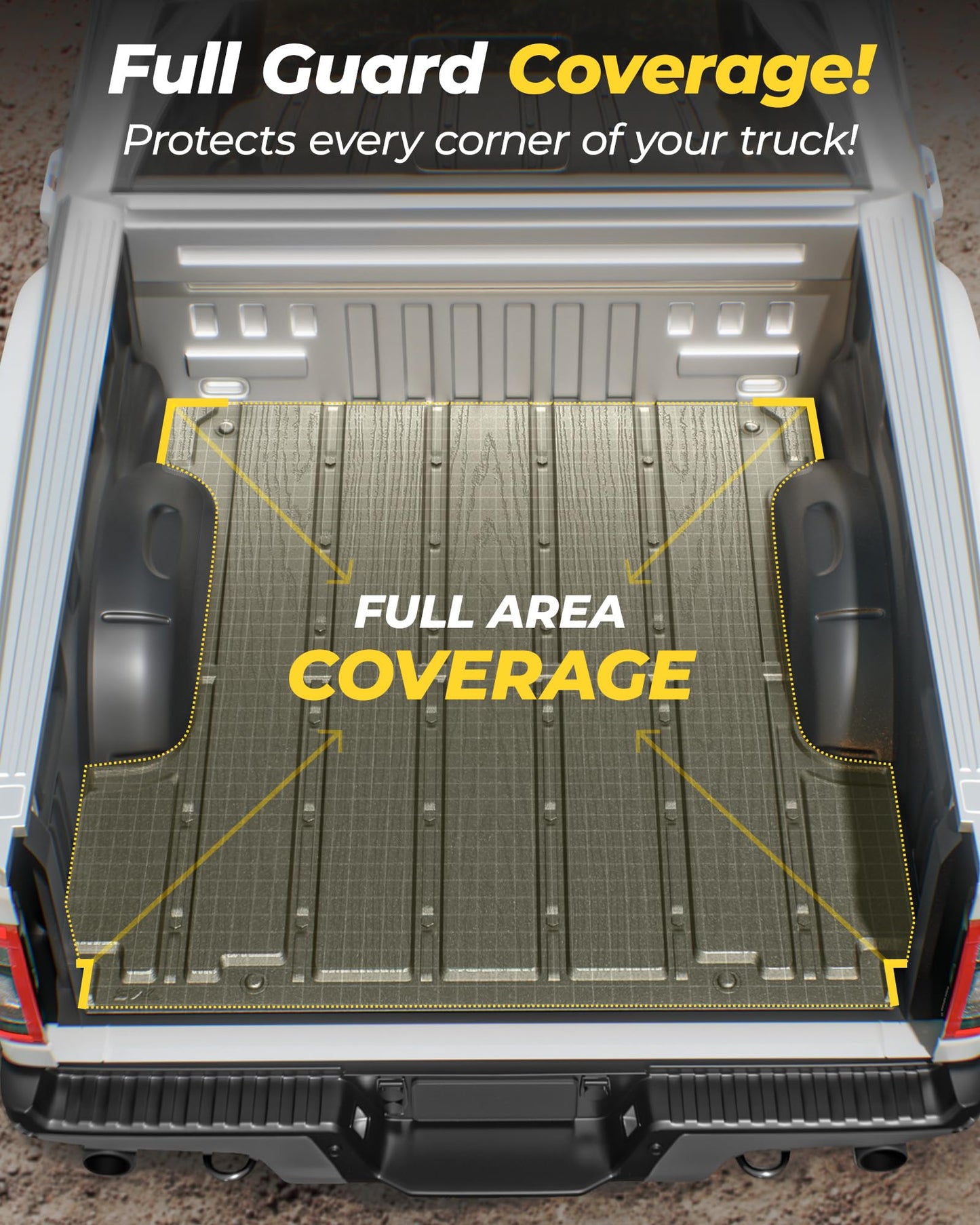3W Bed Mat for Ford F-150 (5.5FT) 2015-2025 2026 Truck Bed (Include F150 Lightning 2024 2023 2022) All Weather Protector TPE Car Bed Liner Accessories Black
