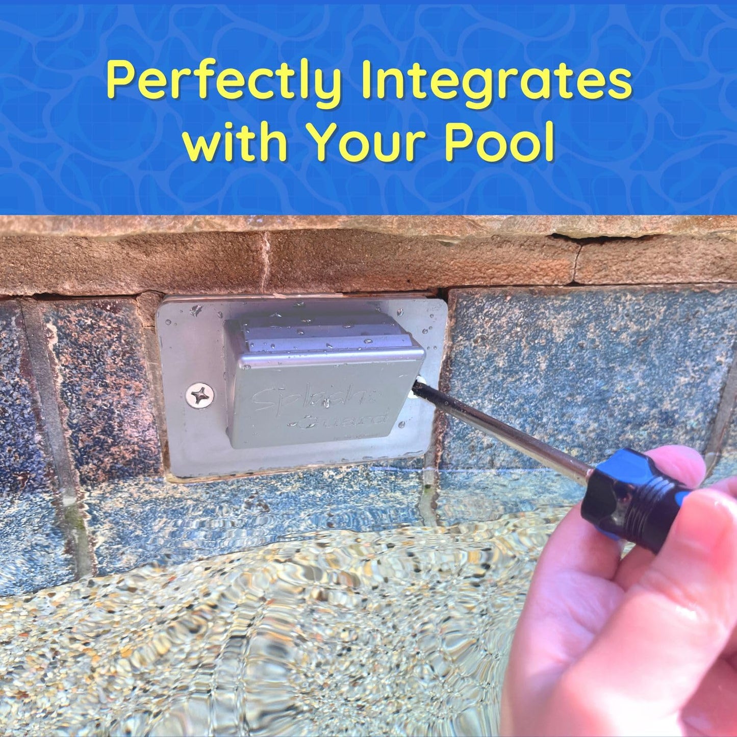 The Skimmie Splash Guard - Reduce Water Loss with Splash Guard for Swimming Pools - Easy to Install and Durable Replacement for Pool Overflow Drain Covers (Gray)