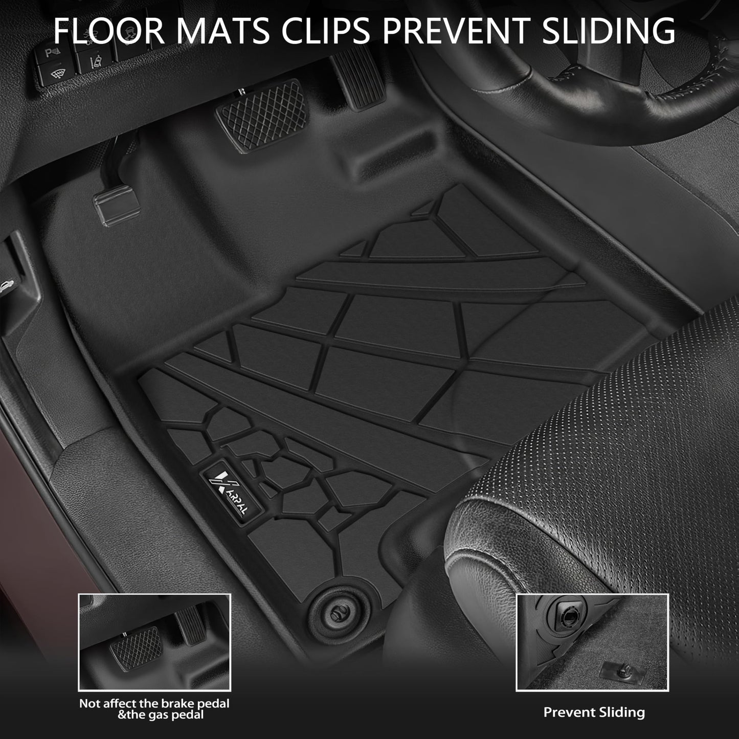 KARPAL Floor Mats for Honda Pilot 2016-2022 (8 Seats, No Elite Models), All Weather Protection TPE Floor Liners Accessories Car Mats, Front & 2nd Row & Backrest Mat & Cargo Liner