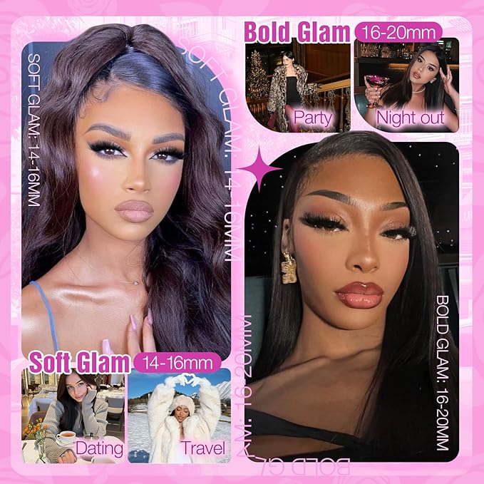 Yawamica Fluffy Lash Clusters Thick 200D Volume Eyelash Clusters 14-20mm Wispy Individual Lashes D Curly Cluster Eyelash Extensions 240pcs DIY Lash Extension for Beginners