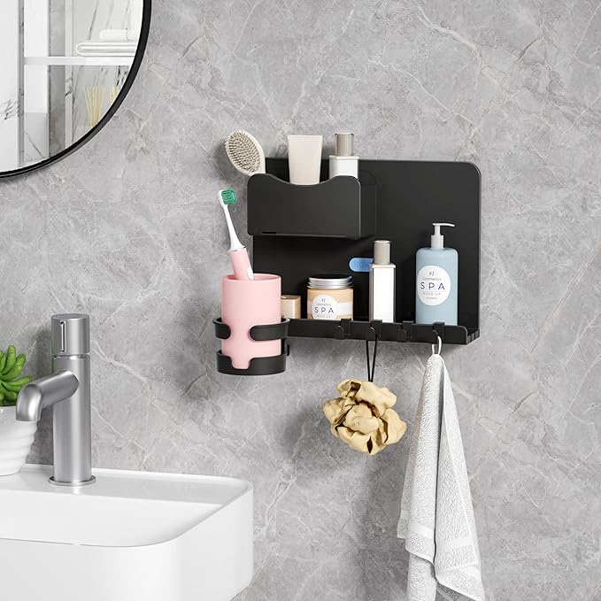 Floating Shelves for Bedside Shelf, Stick On Accessories Organizer, Wall Mount Self, Cute Room Decor Aesthetic, Girls Room Decor, Cool Stuff for Bedroom Storage and Organization