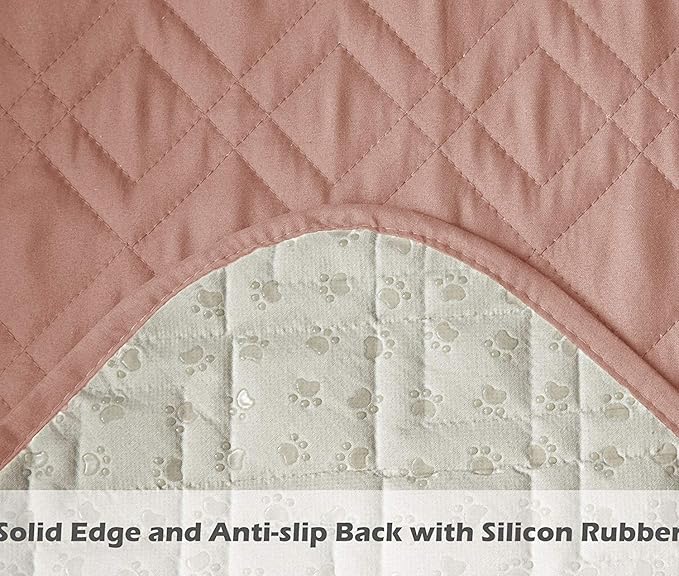 Ameritex Waterproof Nonslip Recliner Cover Stay in Place, Dog Chair Cover Furniture Protector, Ideal Recliner Slipcovers for Pets and Kids (Pink, 30'')