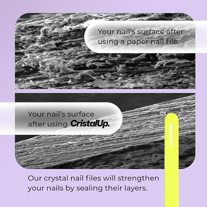 Crystal Nail File 5.3in, Glass File Durable, Perfect for Home, Office and On The Go, Elegant Design for Professional Manicure and Pedicure Results