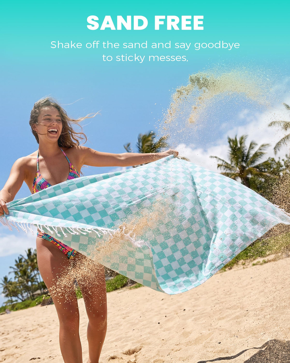 2 Packs Checkered Plaid Turkish Beach Towel Beach Blanket Sandproof Fast Drying Extra Large Match Tote Bag Lounge Chair Umbrella Tent Dress Toy Canopy Outfits Cart Sandal Shoes Games Shirts Pants