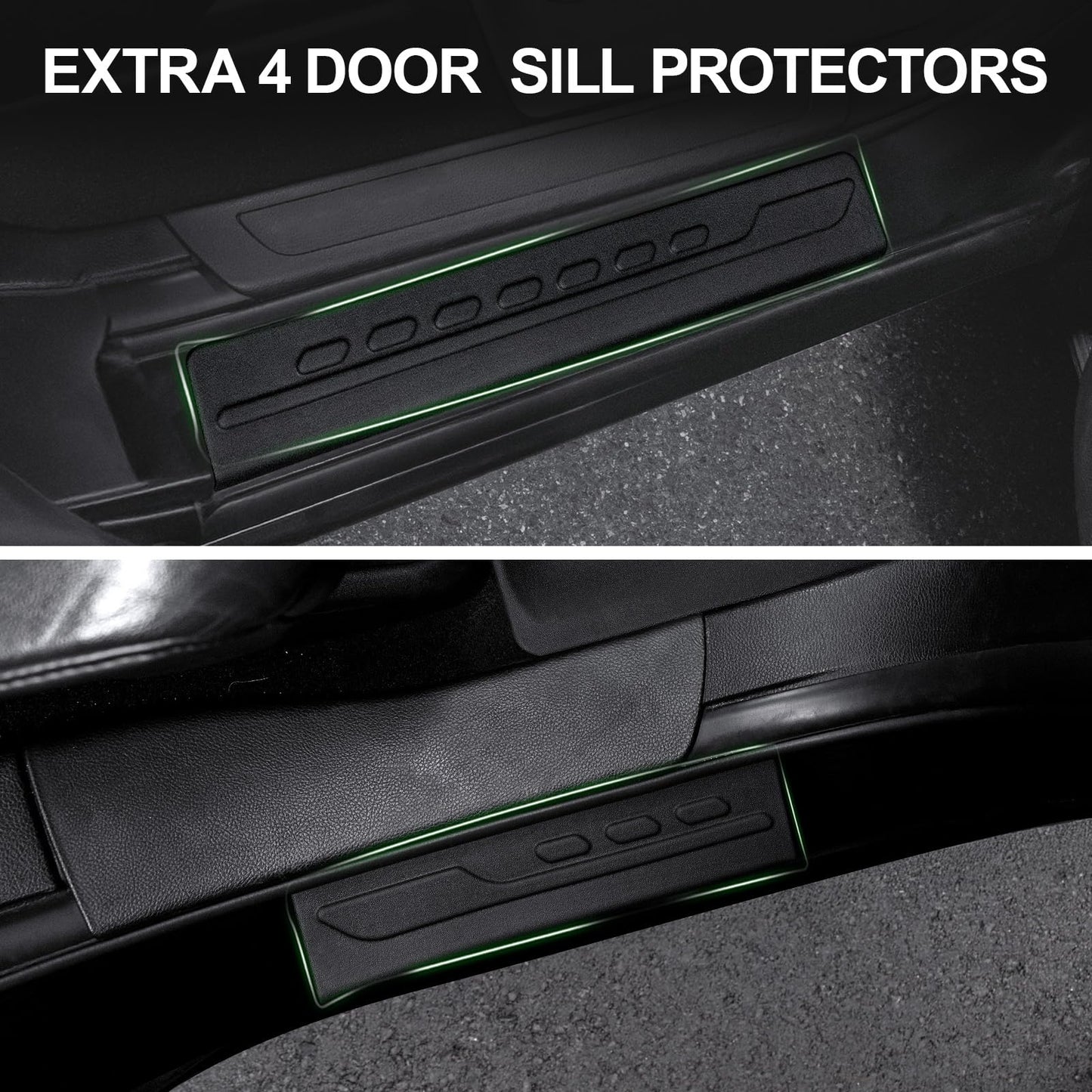 LUMWAY Floor Mats for 2016-2025 2026 Dodge Durango 6-Seater (Only for Bucket Seats), TPE All Weather Durable Floor Liners for Durango Accessories