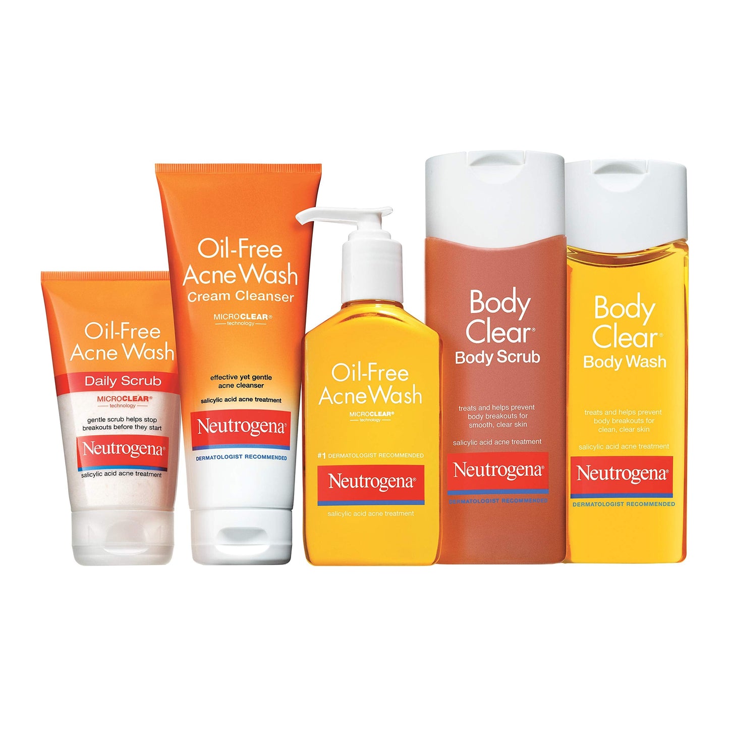 Neutrogena Body Scrub, Oil Free, Acne | With Salicylic Acid | For Back, Chest & Shoulders | 8.5 fl. oz | Pack of 2