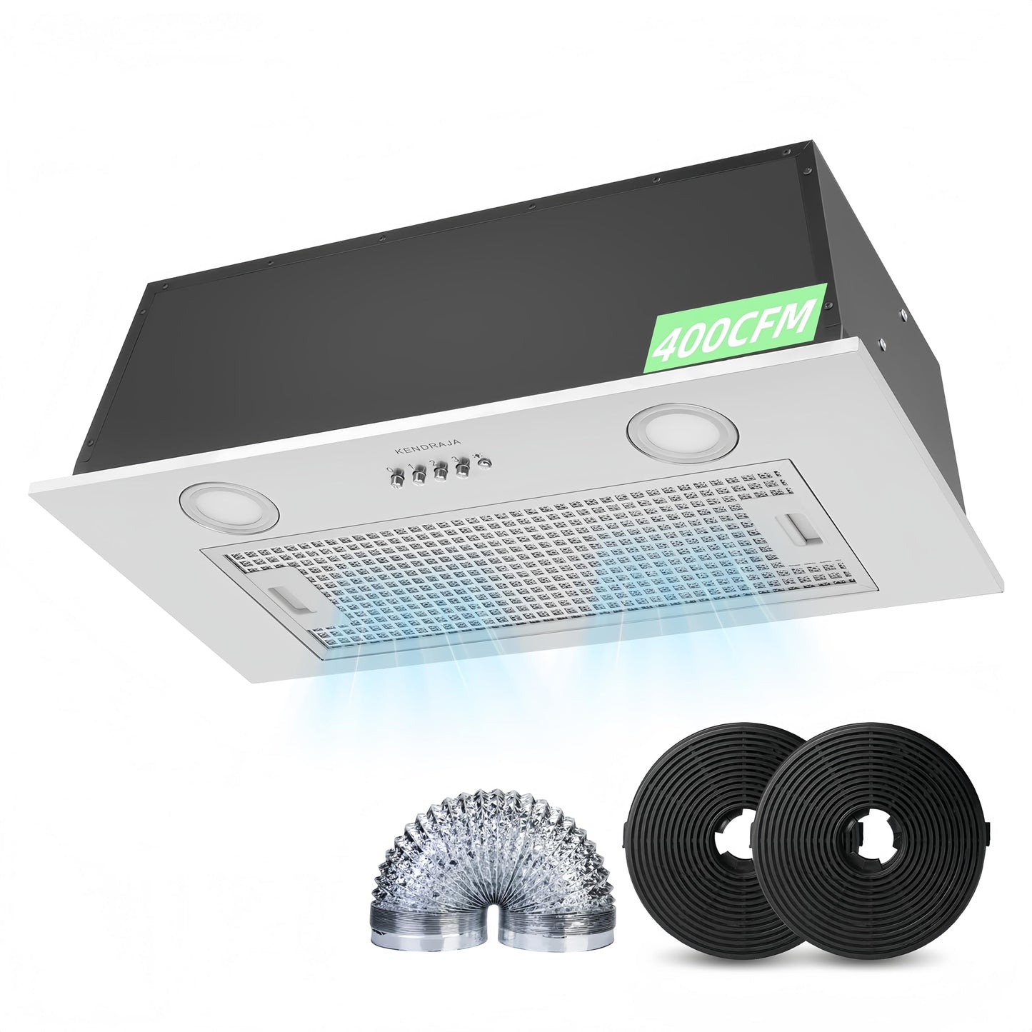 700CFM Range Hood Insert 30 inch, Stainless Steel Built-in Kitchen Vent Hood, Stove Hood with Bright LED Lights & Push Button Control, Grease Filter, Carbon Filter, Ducted/Ductless Convertible