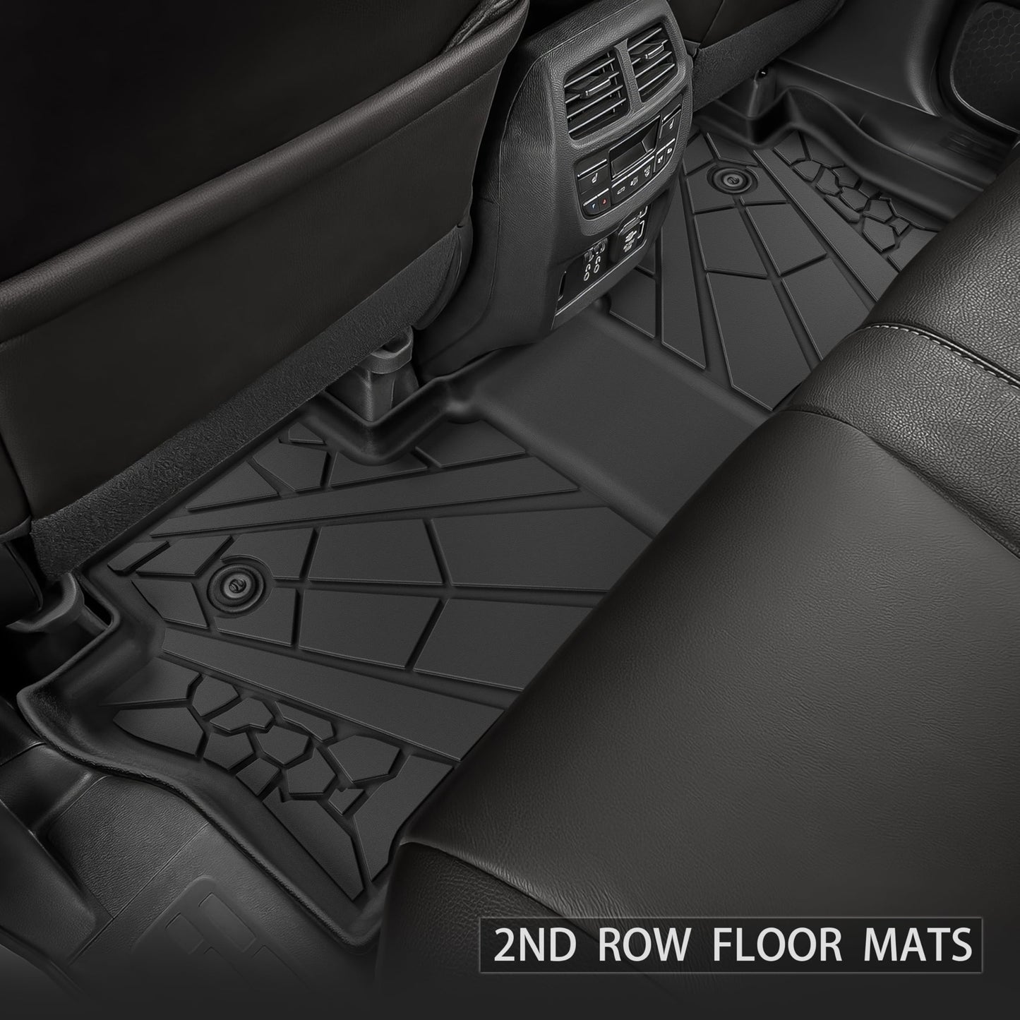 KARPAL Floor Mats for Honda Pilot 2016-2022 (8 Seats, No Elite Models), All Weather Protection TPE Floor Liners Accessories Car Mats, Front & 2nd Row & Backrest Mat & Cargo Liner