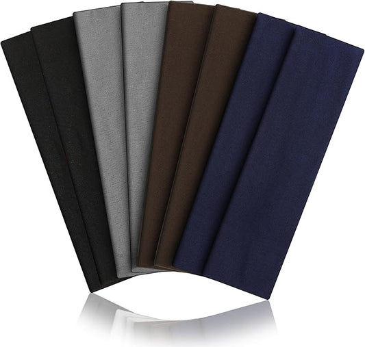 8PCS Summer-Exclusive Non Slip Sports Elastic Soft Running Fashion Headbands Absorb Sweat for Women & Men Working Out, Travel