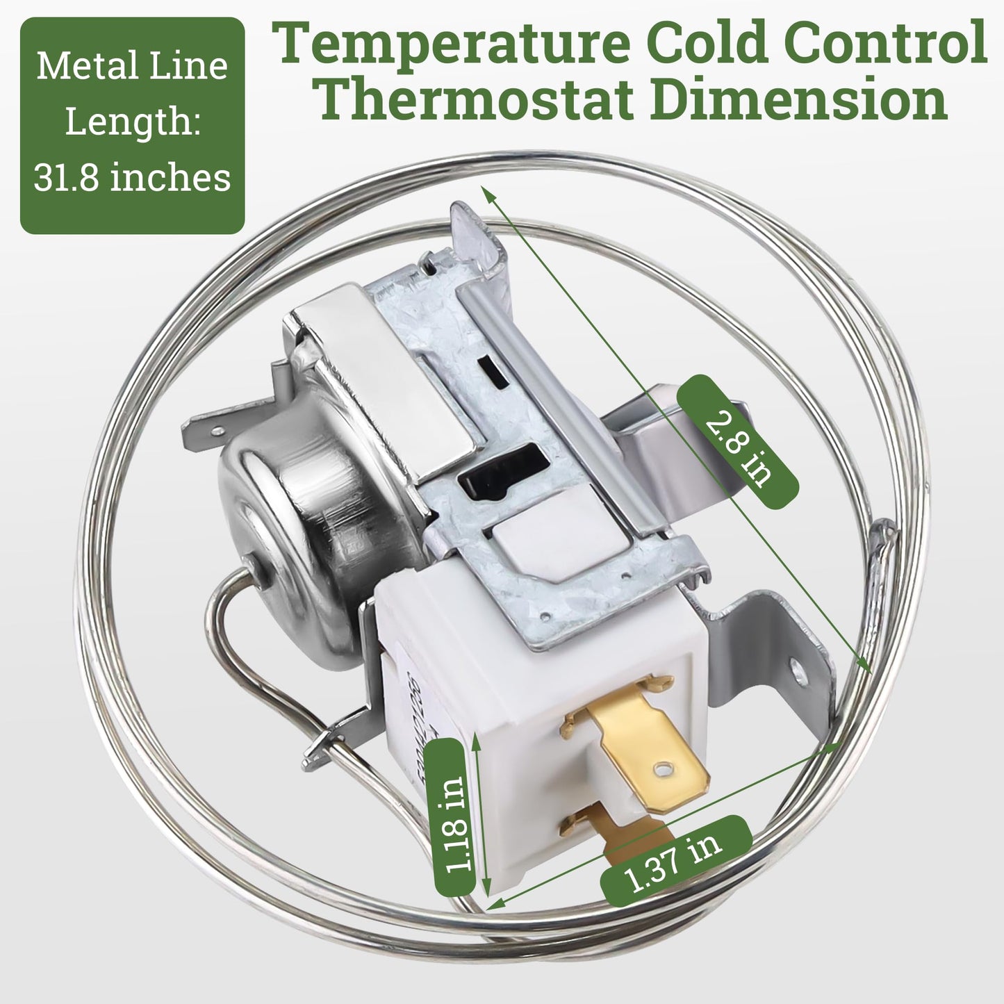 Vypart 5304421256 Refrigerator Temperature Control Thermostat Fit for Frigidaire FRT,GLR,GRT,WRT,PLH,CRTE Replace 241537103 5304421256,5304445058,241537101,5304421256