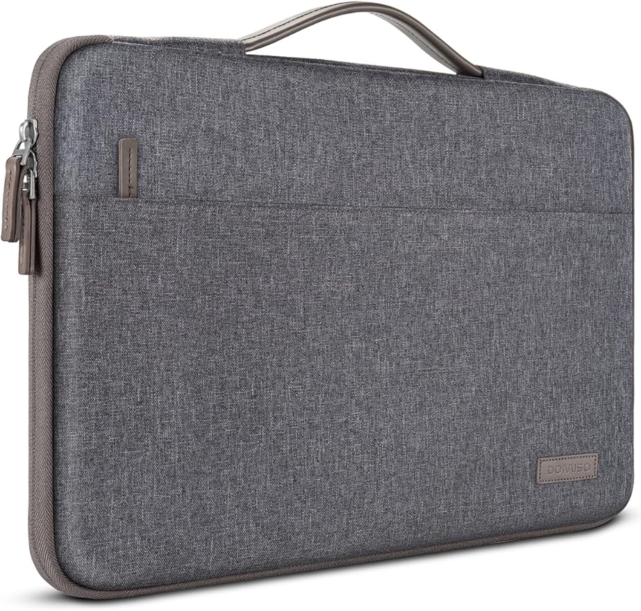 DOMISO 14 inch Laptop Case Sleeve Protective Cover Compatible with 15 inch MacBook Air M4 M3 M2,MacBook Pro,14-15 inch HP Dell ASUS Lenovo Chromebook,Waterproof Computer Cases Bag,Dark Grey