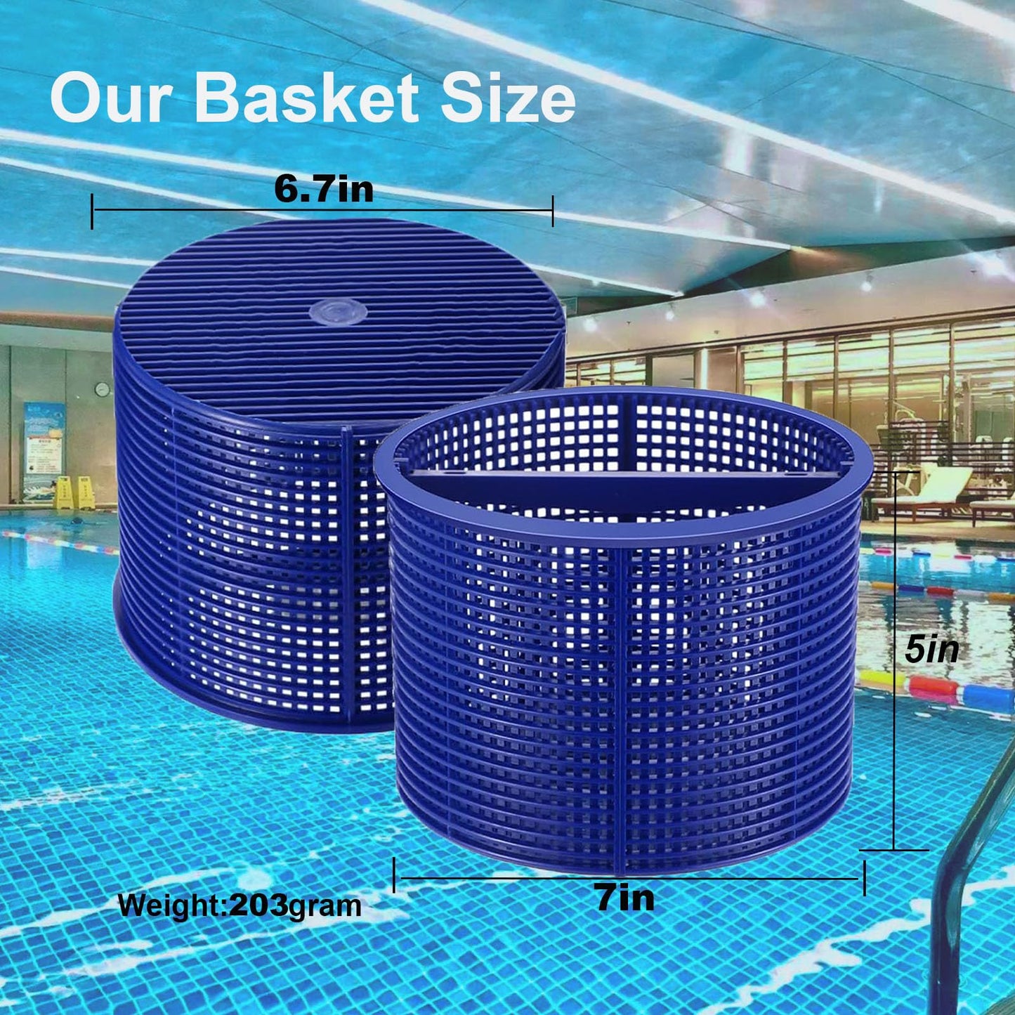 WENPENG Pool Skimmer Basket Replacement,for Hayward Swimming Pool Skimmer SPX1082CA & Aladdin B-152 Skimmer Models,SP1082 SP1083 SP1084 1085 1086 SP1075 1075T 1076 1077 Skimmers Basket (Blue)
