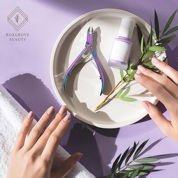 Professional Cuticle Cutter Stainless Steel Cuticle Nippers with Sharp Blades and Double Spring Cuticle Clippers - Nail Cuticle Trimmer Tool for Manicure & Pedicure Beauty at Home/Spa/Saloon