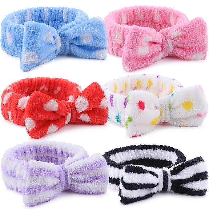 WSYUB Skincare Headband, 6pcs Headband for Washing Face,Spa&Makeup Headbands
