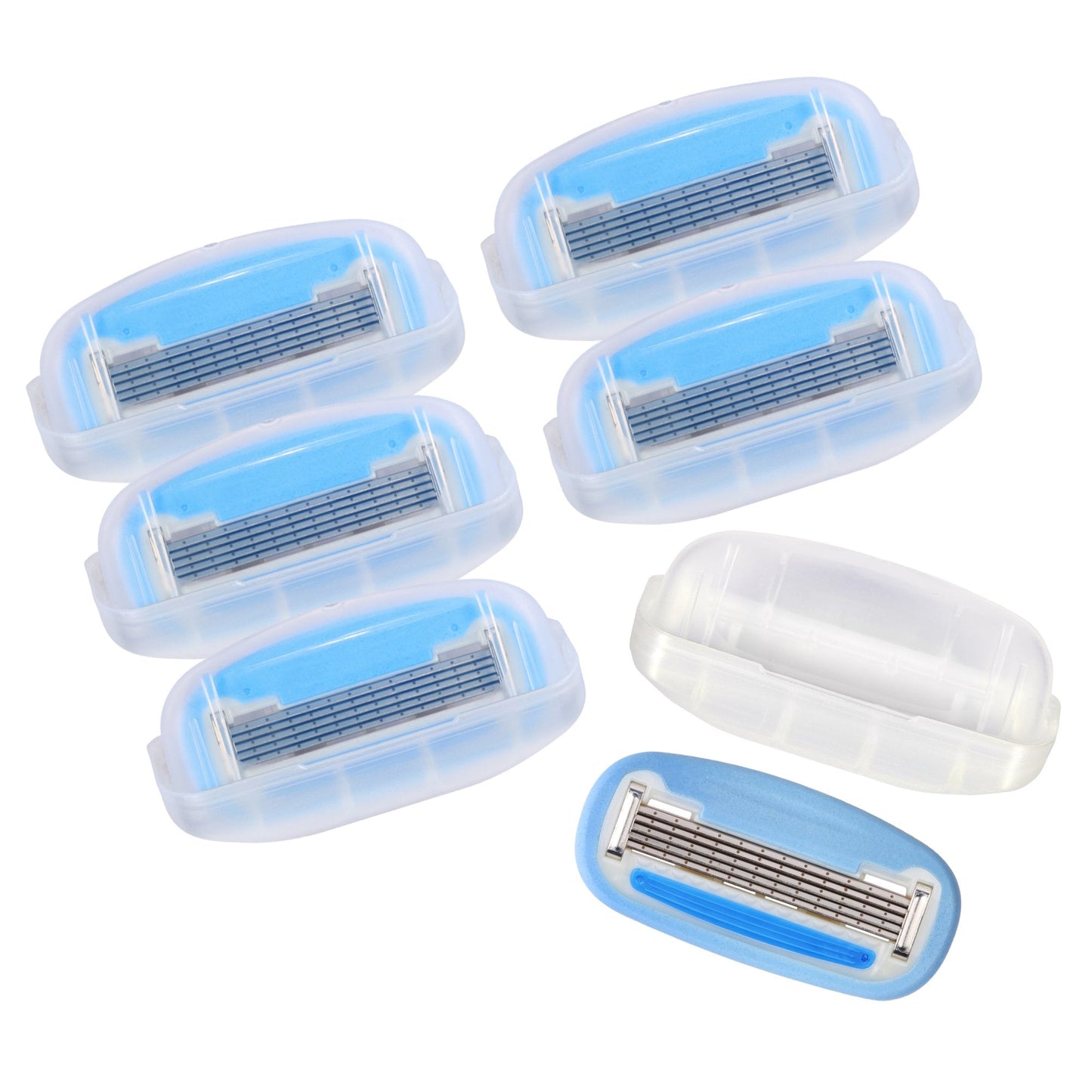 Amazon Basics 5-Blade Razor Refills for Women, (Fits Amazon Basics Razor Handles Only) (Previously Solimo), 6 Count (Pack of 2)