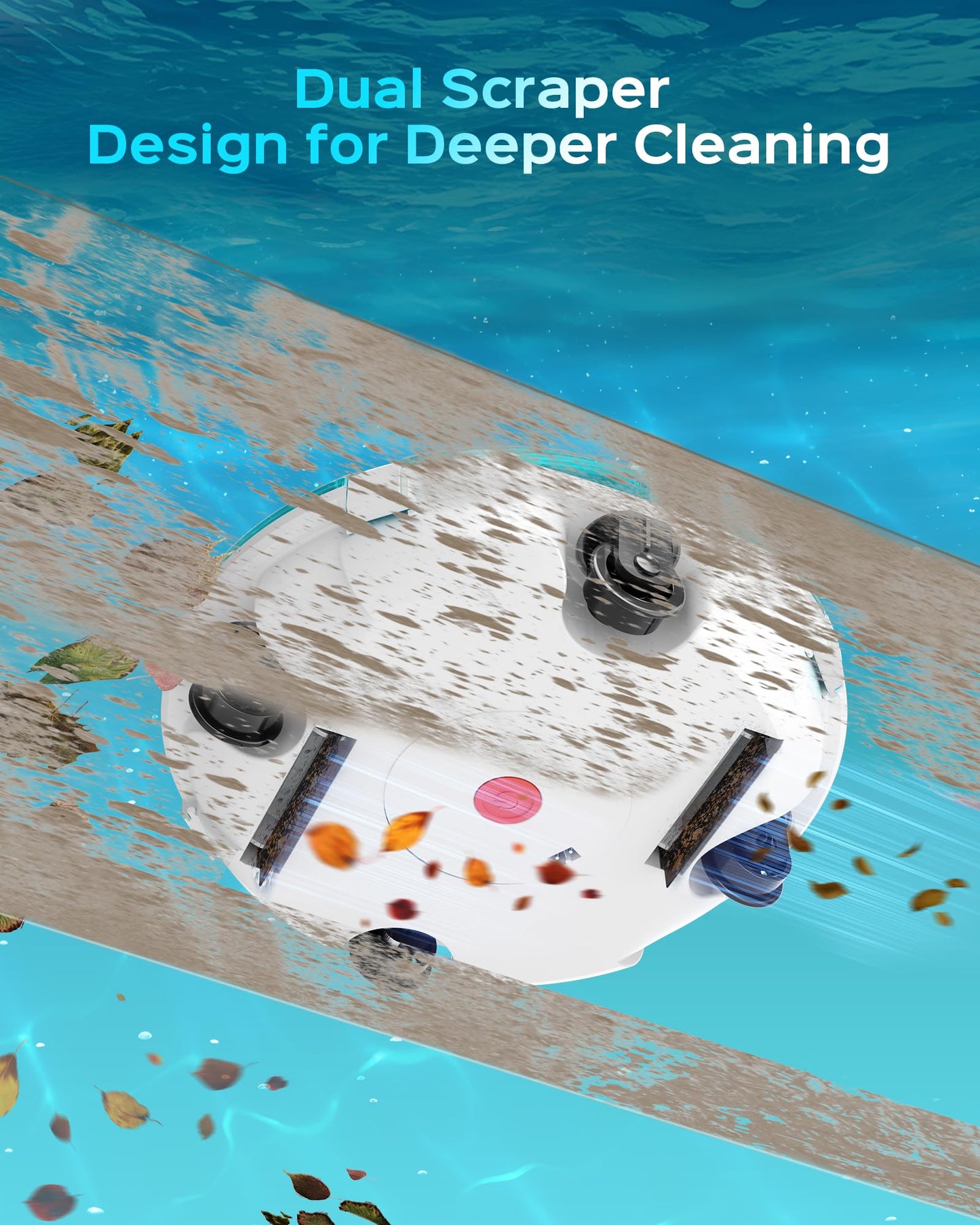 (2026 Upgrade) Cordless Robotic Pool Cleaner, Lasts 80 Min, Automatic Vacuum for Above-Ground Pools up to 650 Sq.ft,Portable, Self-Parking(Black Blue)