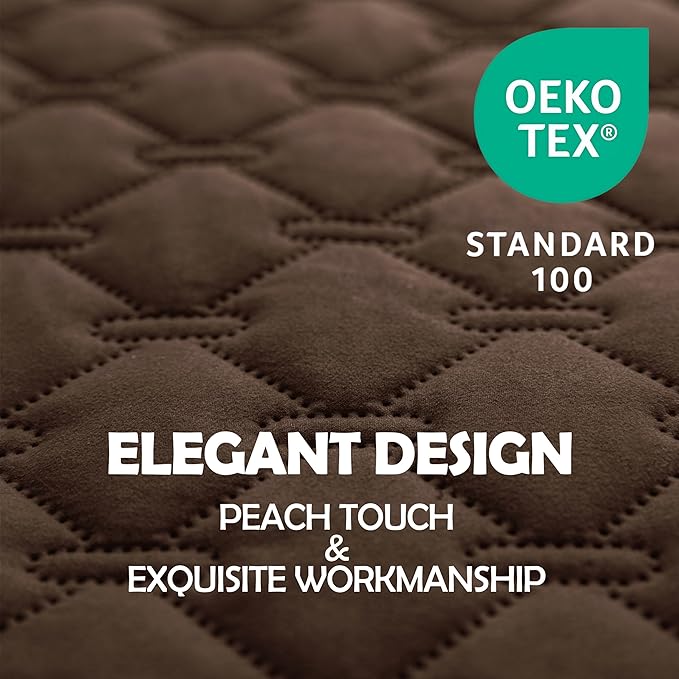gogobunny 3X Stronger Waterproof Pet Blanket, Scratch Proof Furniture Protector for Dogs Cats, Reversible Cover 82x102 Inch, Dark Chocolate