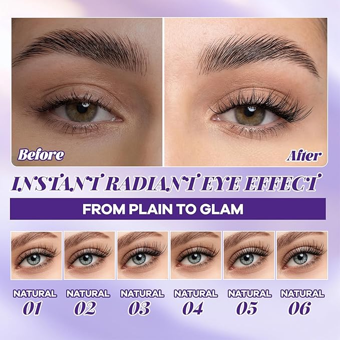 B&Q Wispy Lash Clusters Kit, Natural 01, Individual False Eyelashes Extension Set, Undetectable Natural Look for Effortless Day-to-Night Beauty, from Office Elegance to Date Night Glamour(8-16mix)