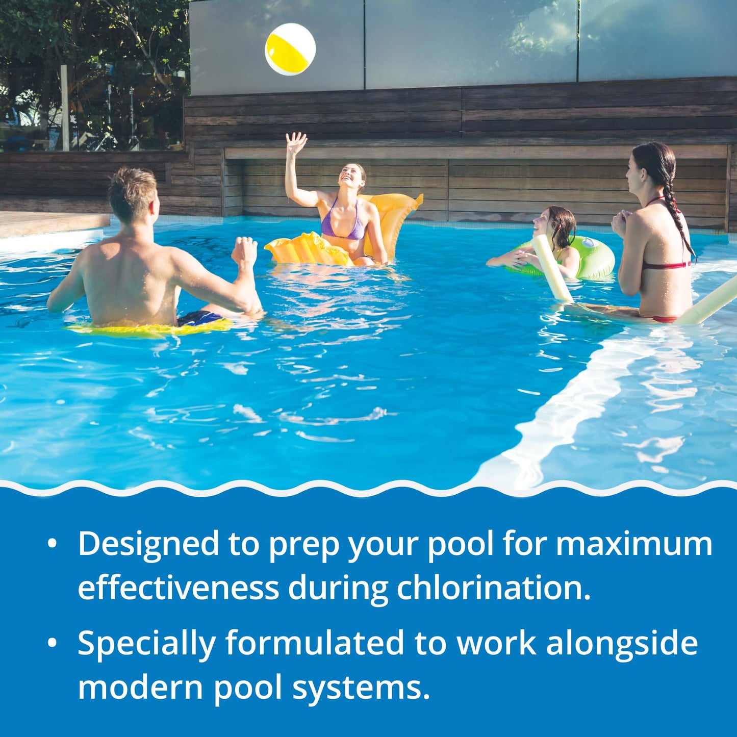 In The Swim Quick Clear Yellow - Turn Your Pool Water from Yellow and Cloudy to Sparkling Blue - 4 Pound