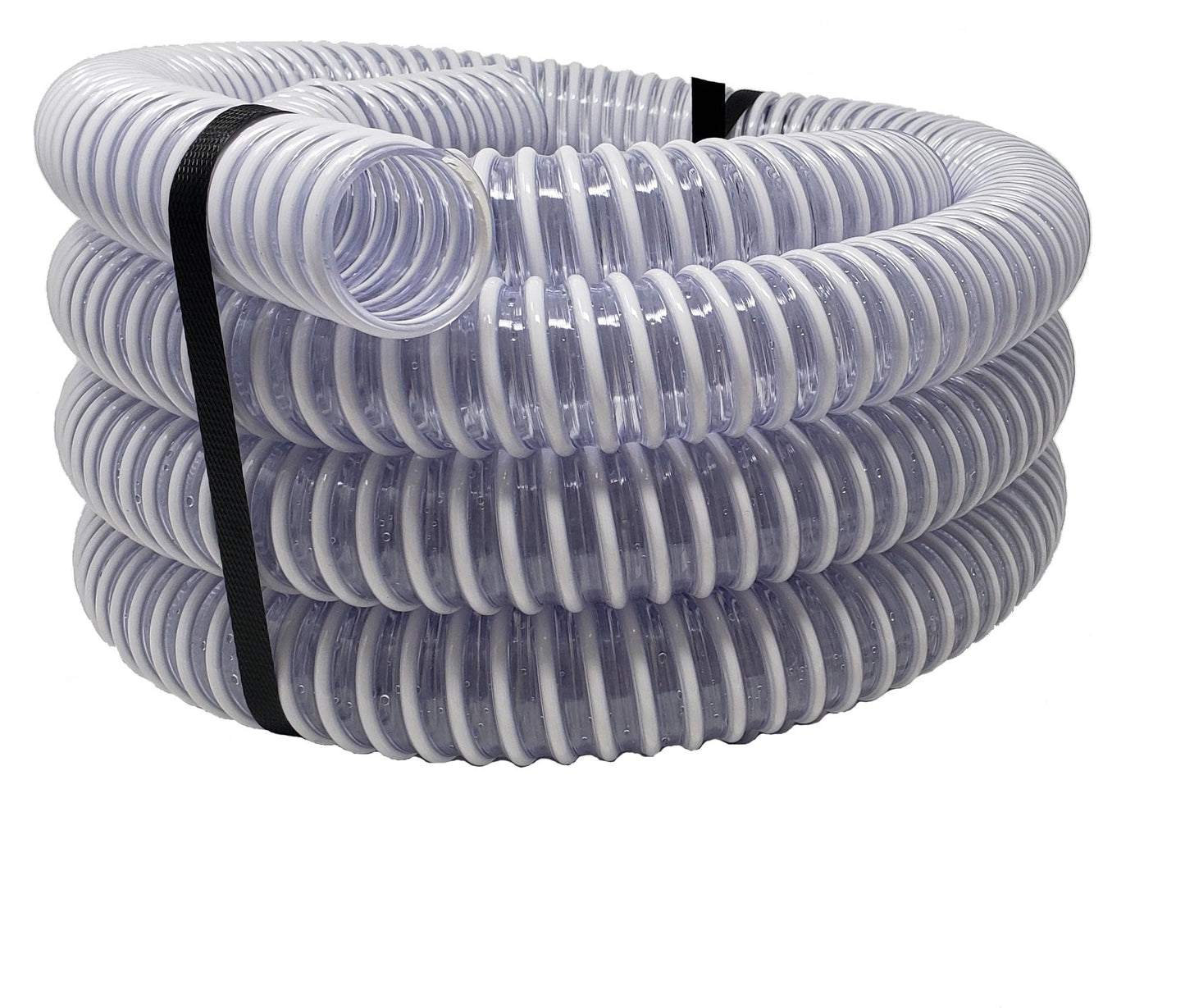 Sealproof 1.5" Pool Filter Pump Connection Hose for Above Ground Pools, 20 FT x 1-1/2 Inch Premium Quality Kinkproof PVC, Made in USA | Cut to Desired Length, Includes 4 Hose Clamps