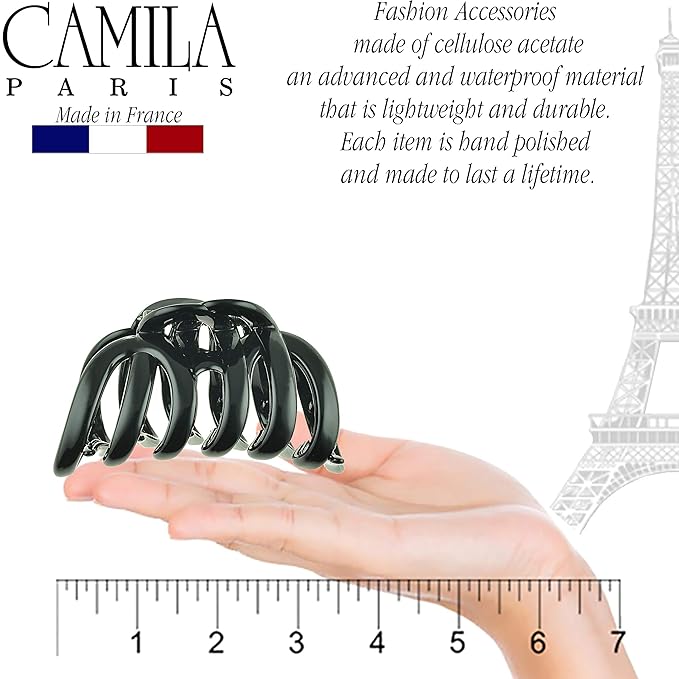 Camila Paris AD718-719 French Octopus Hair Clip for Women for Long Curly Wavy Hair, Girls Hair Claw Clips Fashion Durable Styling Hair Accessories for Women, Strong Hold No Slip Grip, Made in France