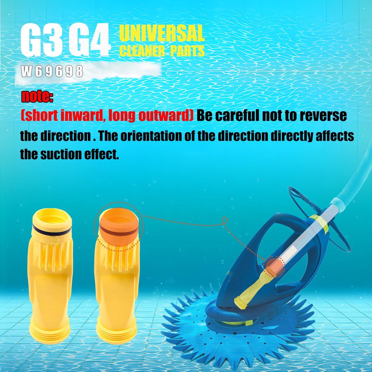 WMANSPA Pool Cleaner Parts (Long Life Diaphragm W69698) Replacement,Compatible with Zodiac Baracuda G3 Pro,G3,G2 and Vingli Creepy Crawler Vacuum (2 Pack)