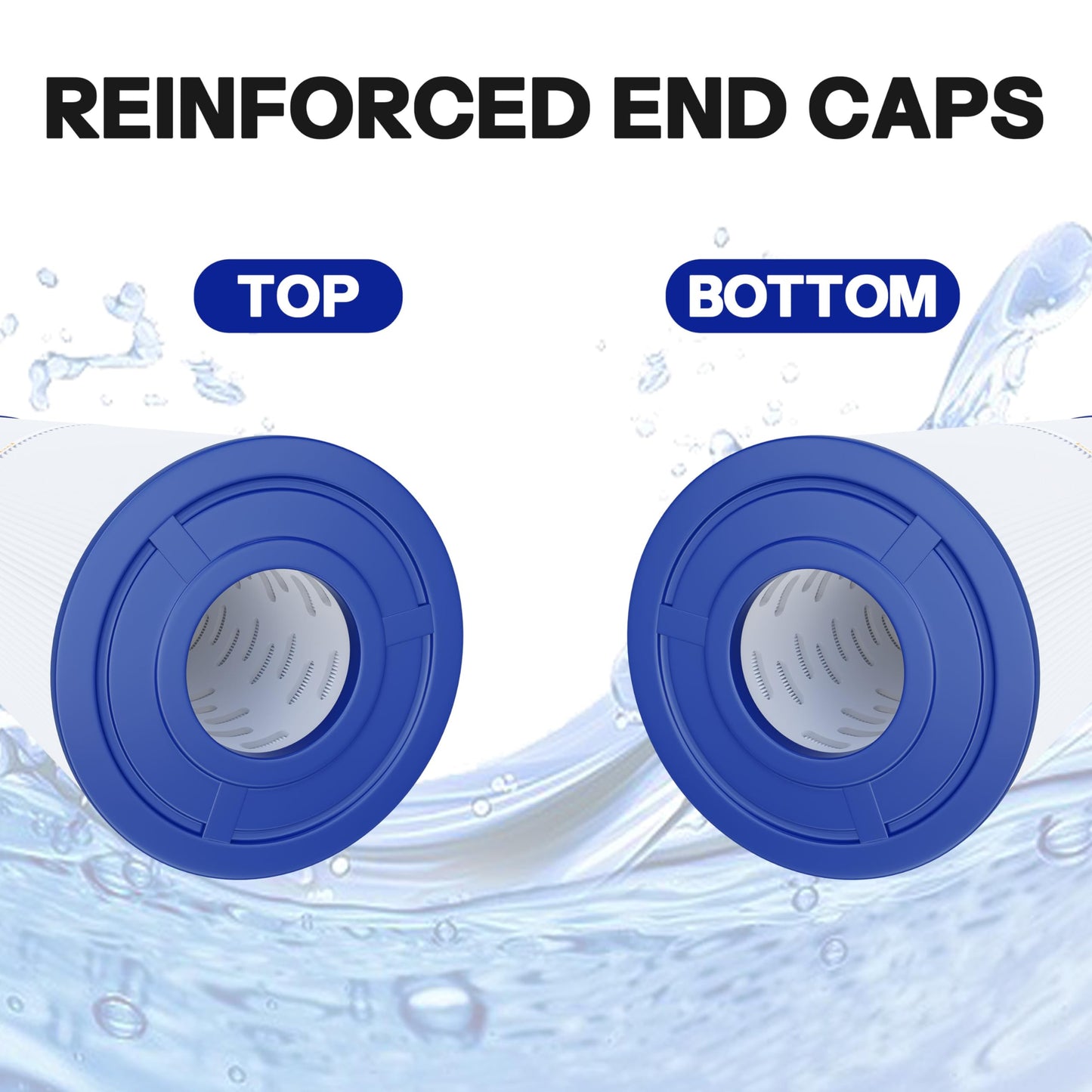 Wowreed Spa Filter Compatible with Cryspool CP-04075, PRB50-IN, C-4950, 413-212-02, FC-2390, J210/ J220/ J235/ J245/ J275, 03FIL1600, 5X13 Drop in Hot Tub Filter 2 Pack