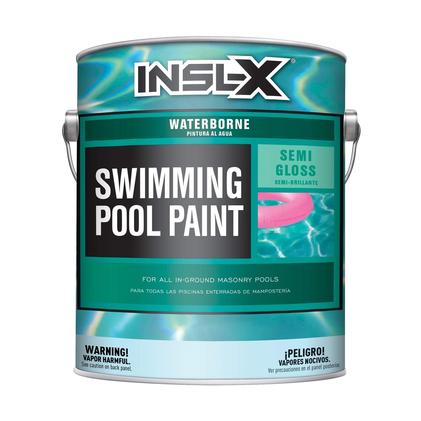 INSL-X Waterborne, Semi-Gloss Acrylic Pool Paint, Aquamarine,1 Gallon,128 Fl Oz (Pack of 1)
